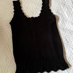 LALA MODE || beaded knit tank